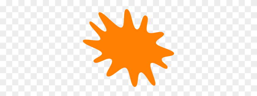 298x255 Orange Paint Splatter Clip Art - Paint Splash PNG