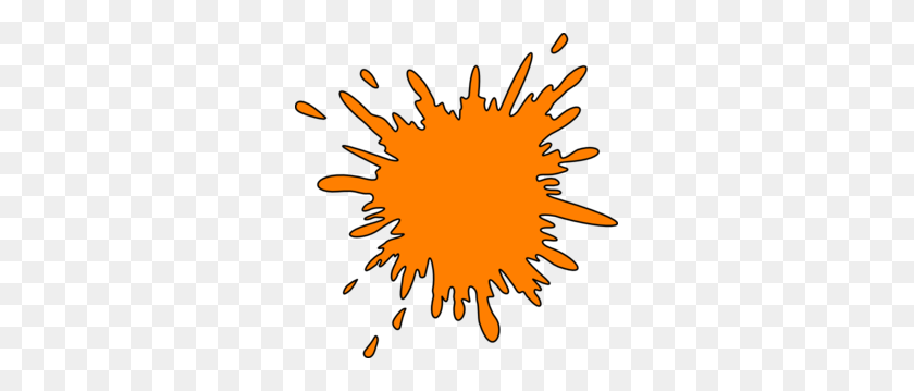 297x299 Orange Paint Splatter Clip Art - Paint Splatters PNG