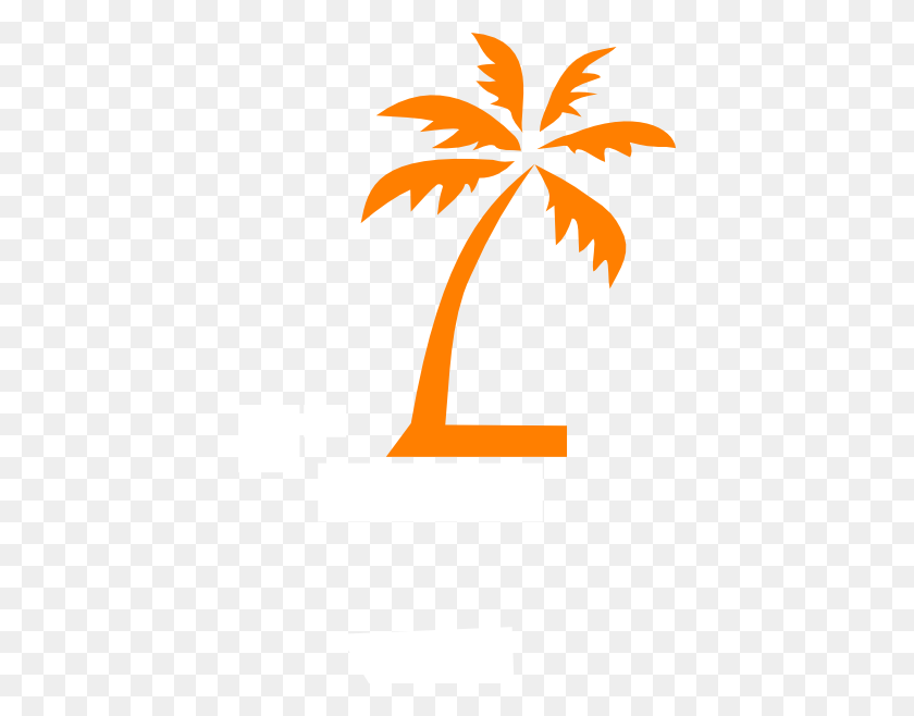 402x598 Orange Palm Tree Clip Art - Palm Leaf Clipart