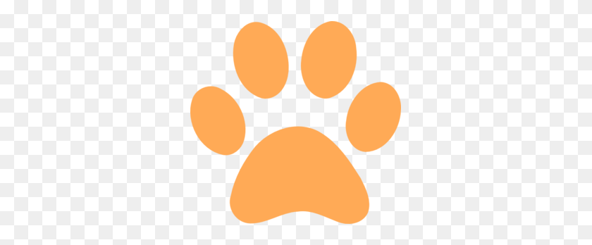 299x288 Orange Paw Clip Art - Panther Paw Clipart
