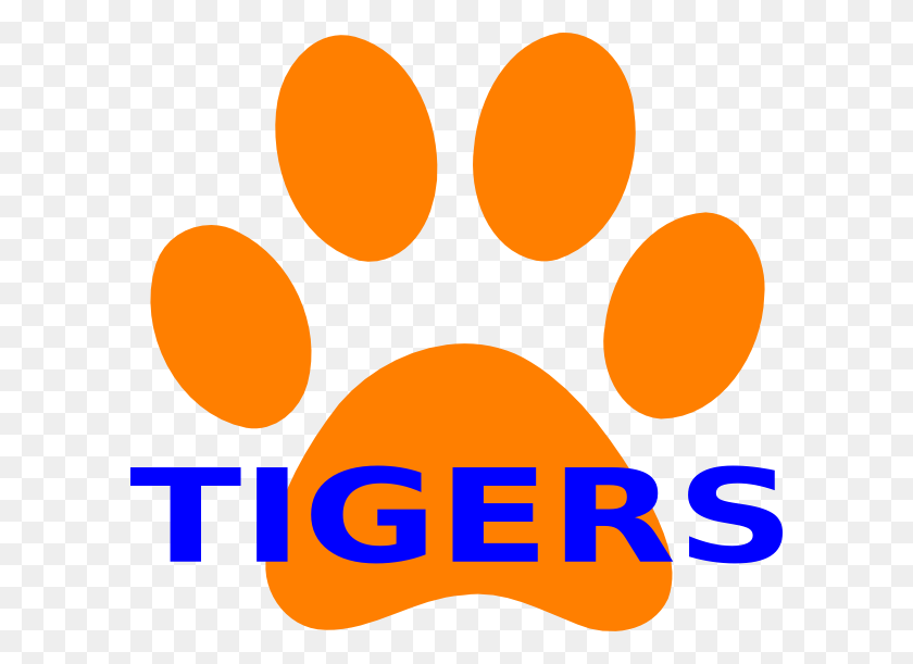 600x551 Оранжевый Принт Лапы Тигров Картинки - Тигровый Коготь Клипарт