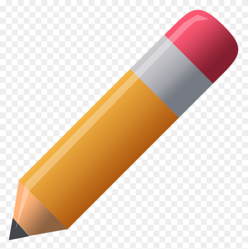 1276x1280 Orange Pencil Clip Art Etiquetas Dibujitos - Iphone Clipart