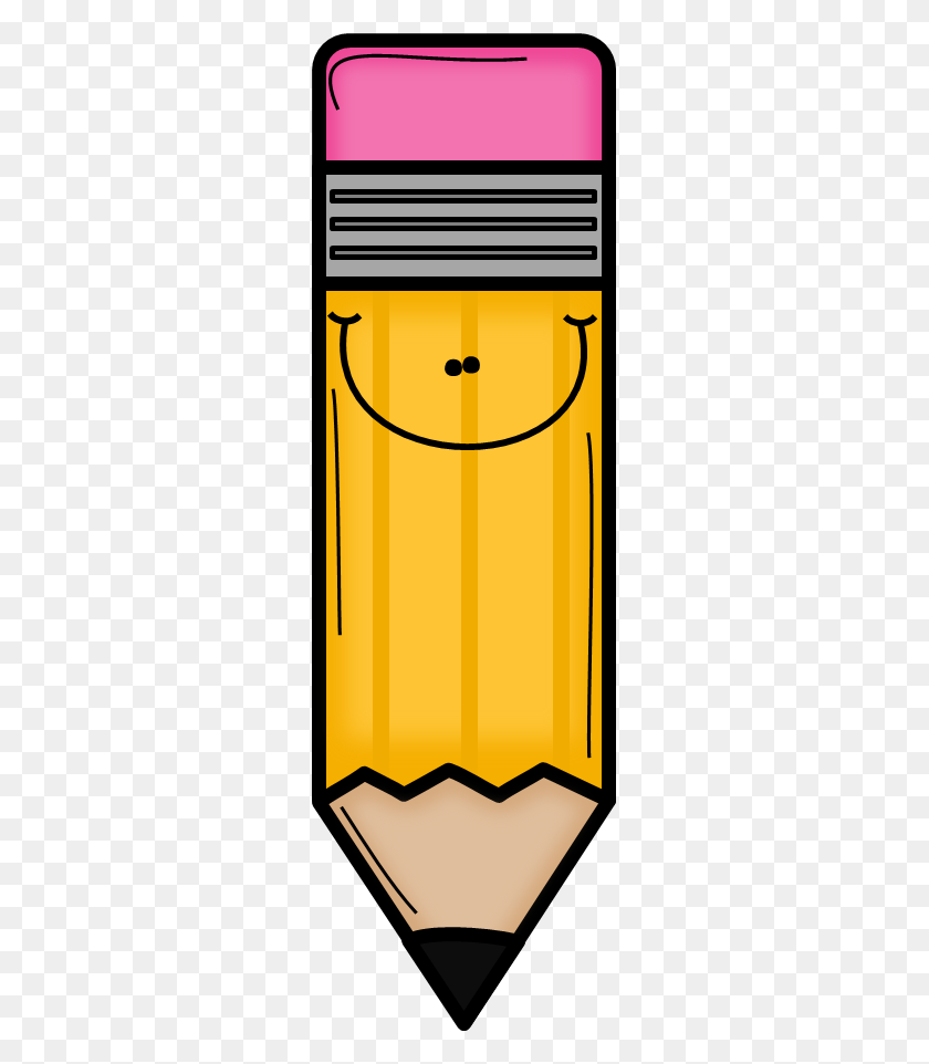 275x902 Orange Pencil Clip Art Melonheadz - Melonheadz Pencil Clipart