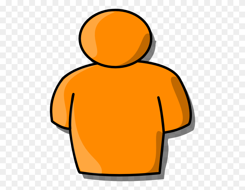 498x592 Orange Person Clip Art Free Vector - Person Looking Clipart