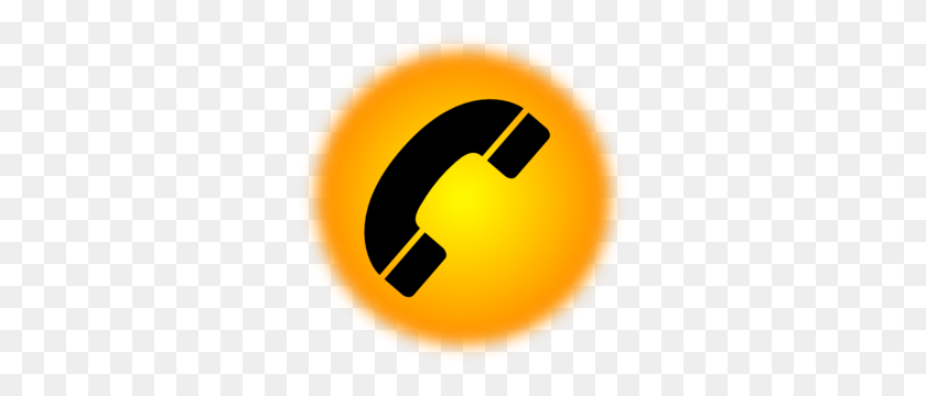 300x300 Orange Phone Icon Clip Art - Phone Icon Clipart