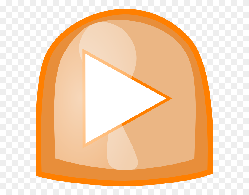 600x599 Orange Play Button Clip Arts Download - Play Button Clipart