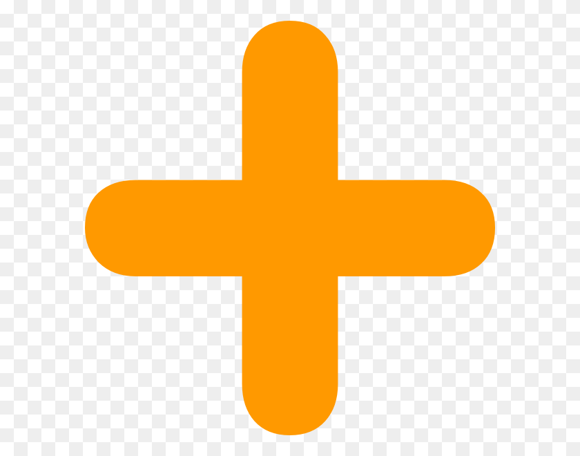 594x600 Orange Plus Sign Clipart - Plus Sign Clip Art