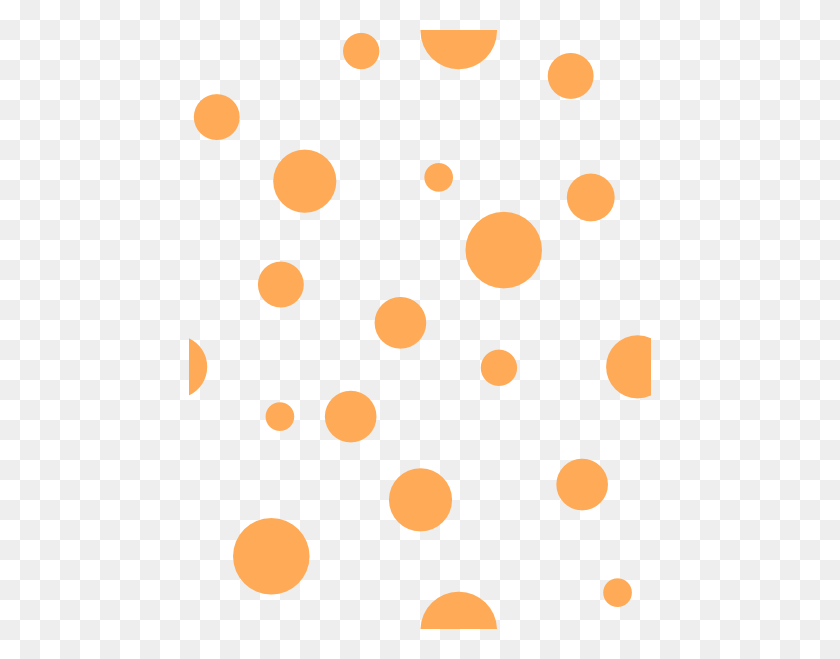 462x599 Orange Polka Dots Clip Art - Polka Dot Border Clipart
