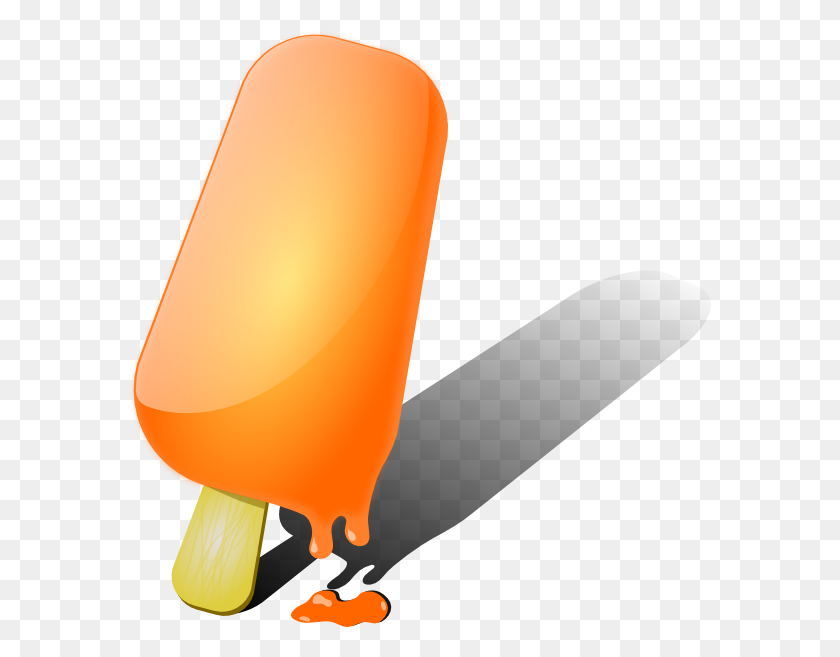 582x597 Orange Popsicle Clip Art - Popsicle PNG
