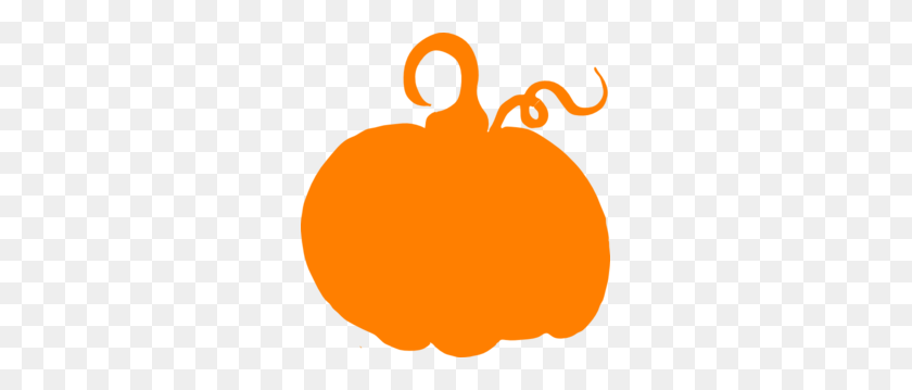 285x299 Orange Pumpkin Sihouette Clip Art - Orange Pumpkin Clipart