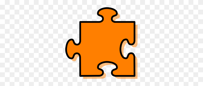 299x297 Orange Puzzle Piece Clip Art - Mediation Clipart