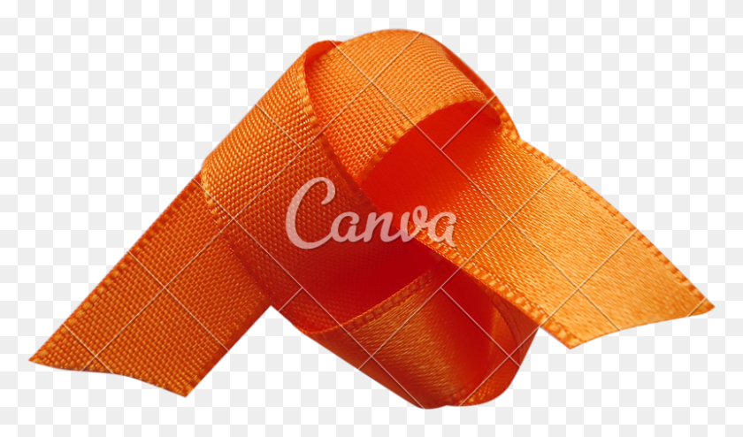 800x446 Orange Ribbon Cloth - Orange Ribbon PNG