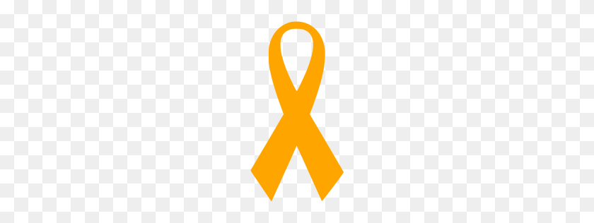 256x256 Orange Ribbon Icon - Orange Ribbon PNG
