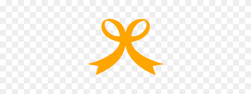 256x256 Orange Ribbon Icon - Orange Ribbon PNG