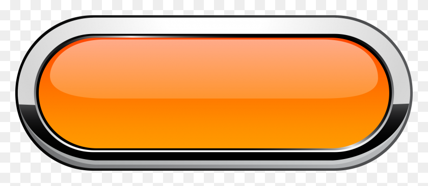 2400x944 Orange Rounded Button Icons Png - Button PNG