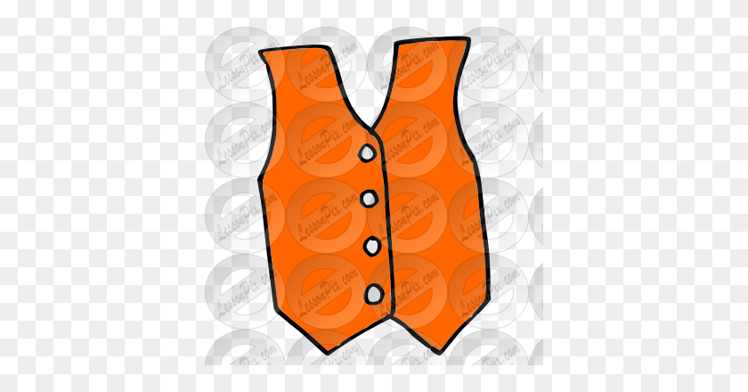 380x380 Orange Safety Vest Clip Art - Safety Vest Clipart