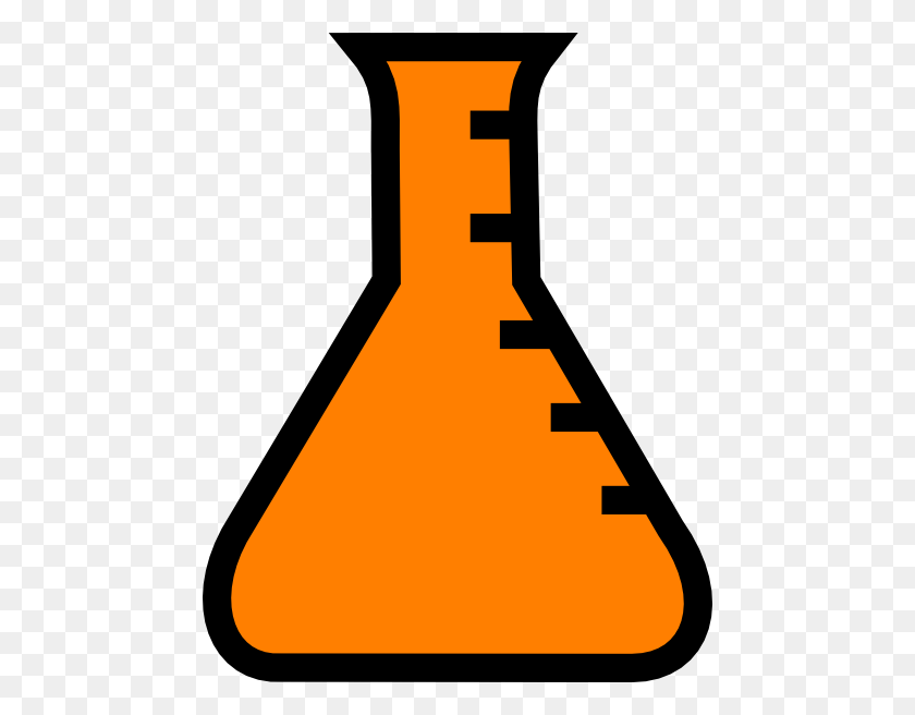 468x596 Orange Science Flask Clip Art - Flask Clipart