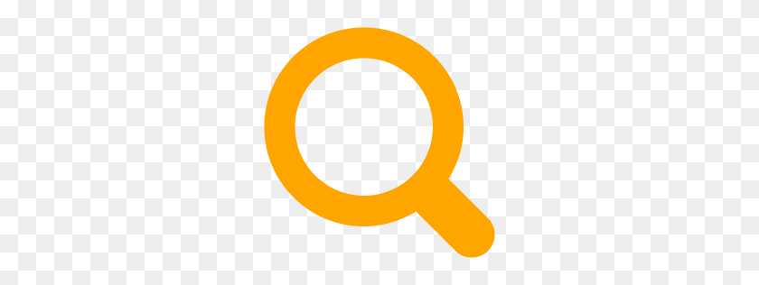 256x256 Orange Search Icon - Search Icon PNG