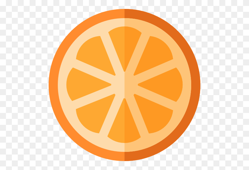 512x512 Orange Slice - Orange Slice PNG