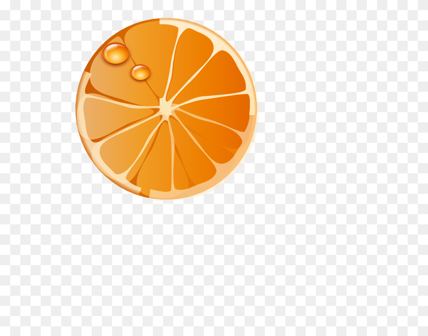 552x599 Orange Slice Clip Art - Tangerine Clipart