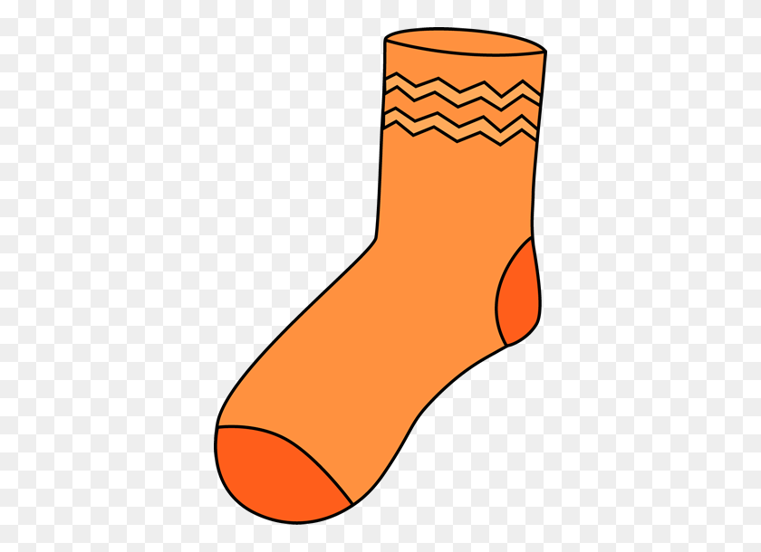 368x550 Orange Sock Socks, Orange Socks, Clip Art - Socks And Shoes Clipart
