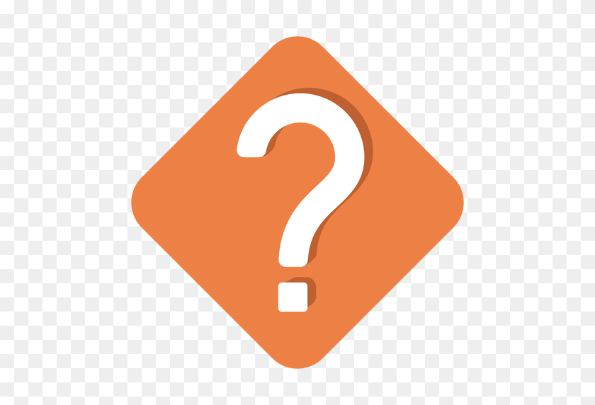 512x512 Orange Square Question Mark Icon - Question Mark Icon PNG