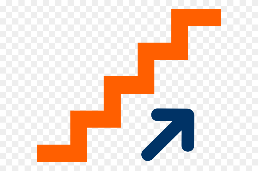 600x498 Orange Stairs Clip Art - Spiral Staircase Clipart