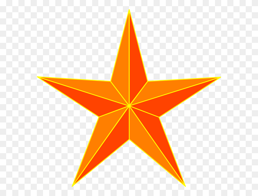 600x580 Оранжевая Звезда Картинки - Звезда Шерифа Клипарт