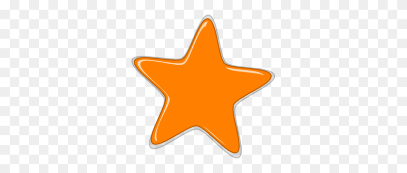 297x298 Orange Star Clip Art - Stars Clipart PNG