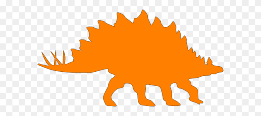 600x314 Orange Stegosaurus Clip Art - Stegosaurus Clipart