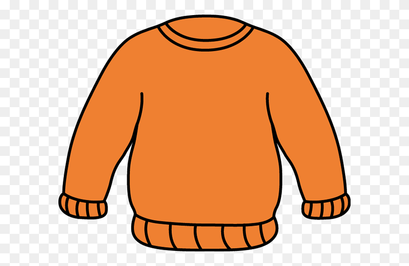600x486 Orange Sweater Clip Art - Orange Clipart