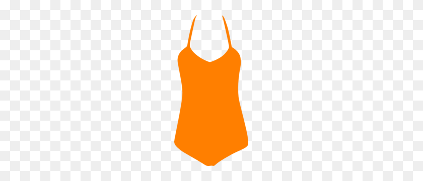 147x300 Orange Swim Suit Clip Art - Swim Suit Clip Art