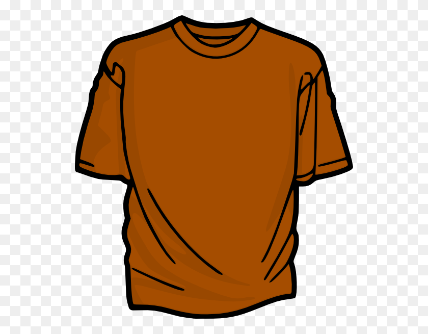 546x595 Orange T Shirt Clip Art - Yellow Shirt Clipart