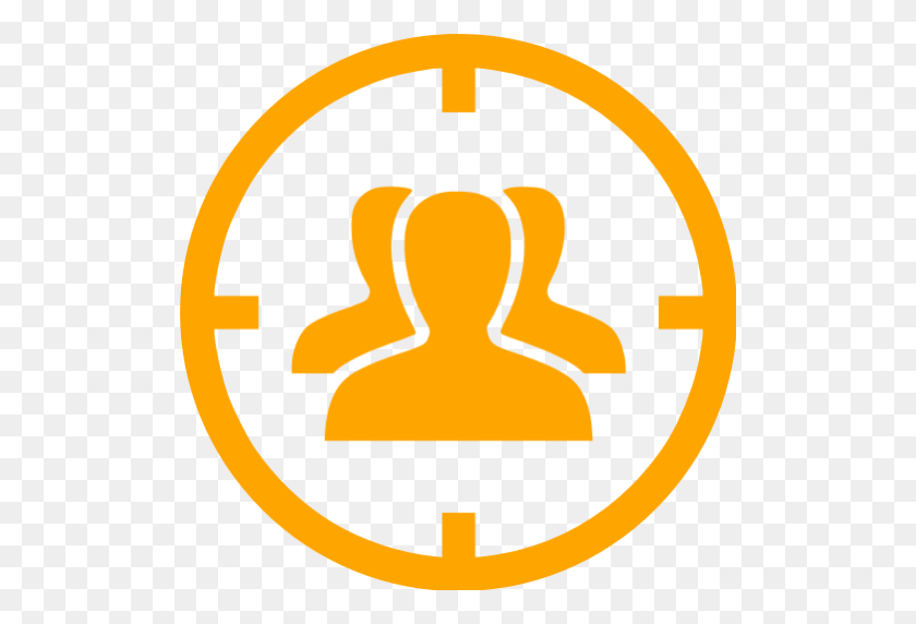 512x512 Оранжевый Значок Целевой Аудитории - Целевой Логотип Png