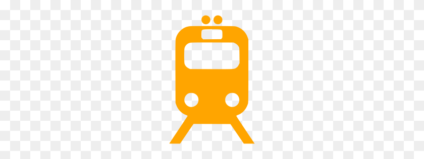 256x256 Оранжевый Тран - Иконка Поезд Png