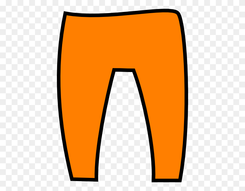 450x595 Orange Trousers Clip Art - Pants Clipart
