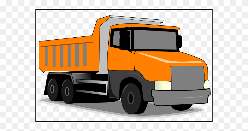 600x386 Orange Truck Clip Art - Old Pickup Truck Clipart
