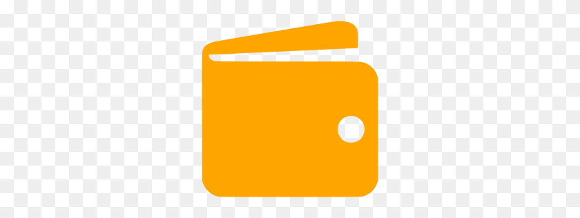 256x256 Orange Wallet Icon - Wallet Clipart
