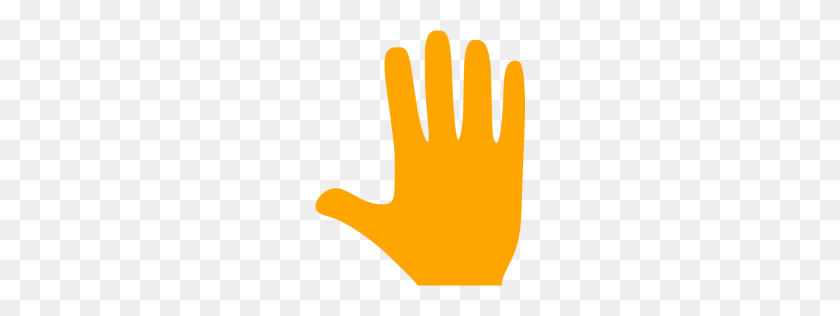 256x256 Orange Whole Hand Icon - Hand Icon PNG