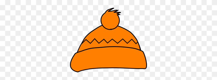 298x252 Orange Winter Hat Clip Art - Beanie Clipart