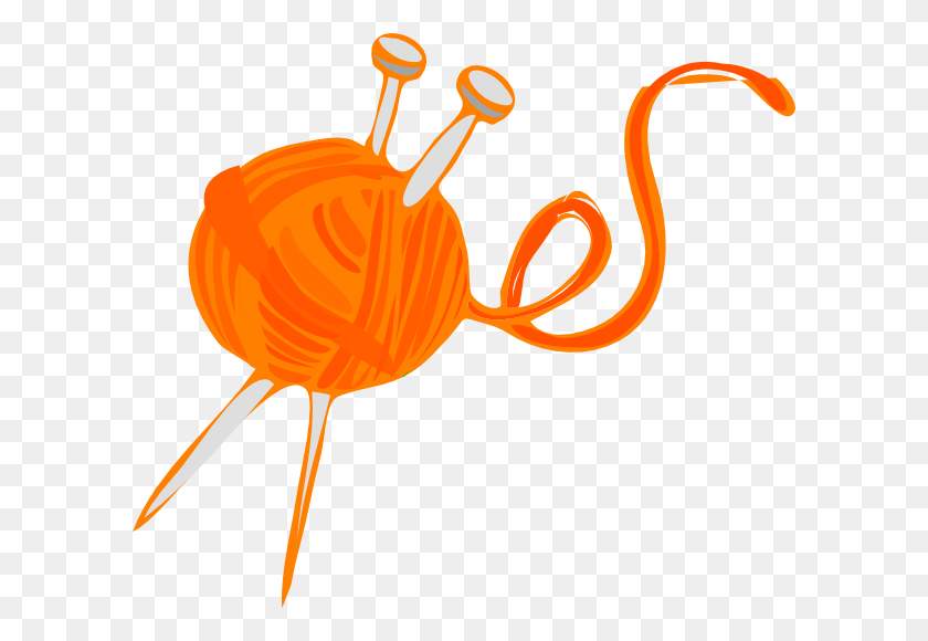 600x520 Orange Yarn Clip Art - Yarn Ball Clipart