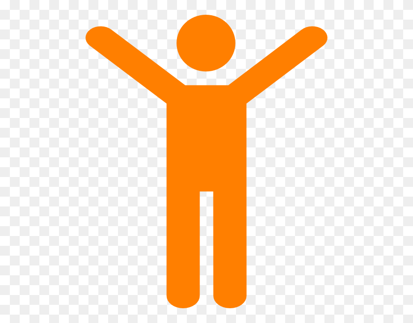 492x597 Orangeman Joy Simple Png Cliparts For Web - Jumping For Joy Clipart