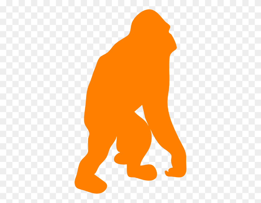 360x592 Орангутанг Счастливый - Лицо Гориллы Клипарт