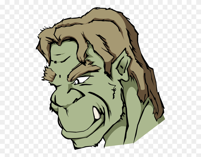 540x595 Orc Clipart Is Free Vector - Trolls Clipart Png