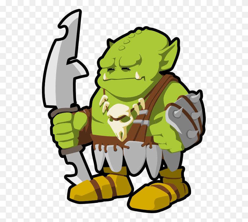 555x692 Orc Clipart - Chariot Clipart