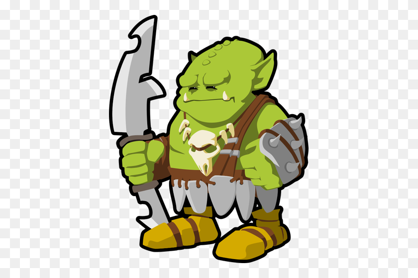 401x500 Orc Warrior Vector Image - Orc Clipart