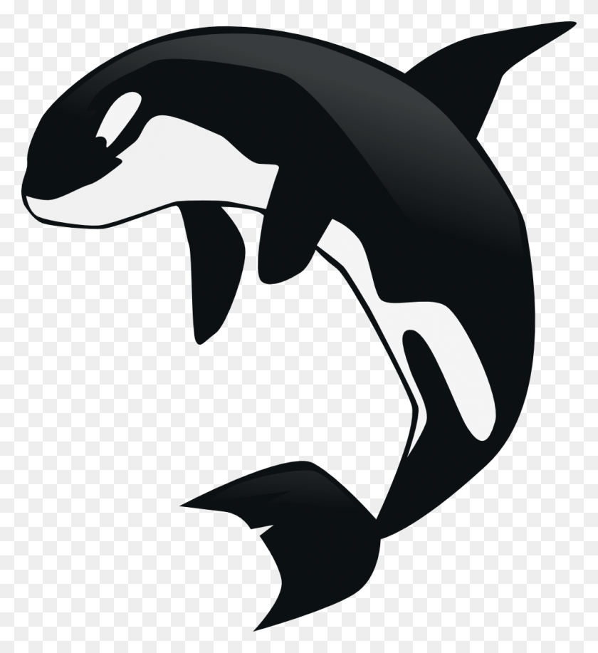998x1097 Orca Clip Art - Fish Jumping Out Of Water Clipart