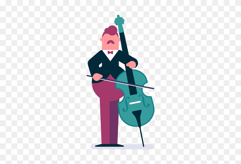 512x512 Orchestra Cellist Cartoon - Orchestra PNG