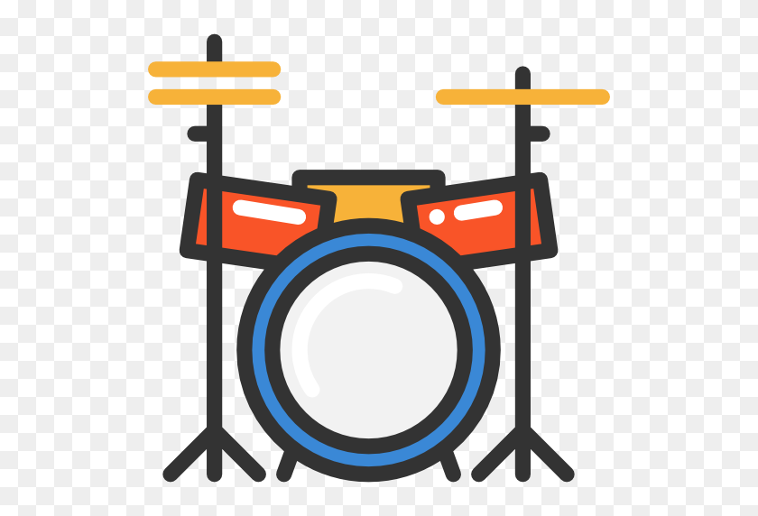 512x512 Orchestra, Drum Set, Music And Multimedia, Drum, Musical - Drum Set Clip Art