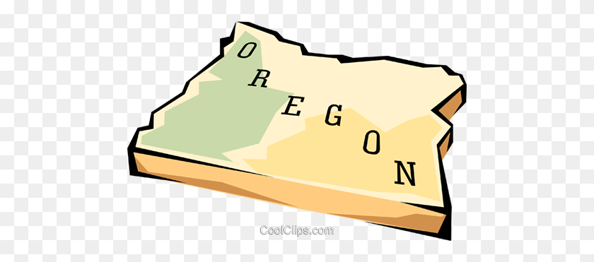 480x311 Oregon State Map Royalty Free Vector Clipart Illustration - Oregon Clipart